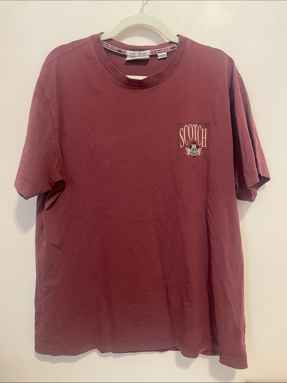 Scotch & Soda Maroon Logo Tee
